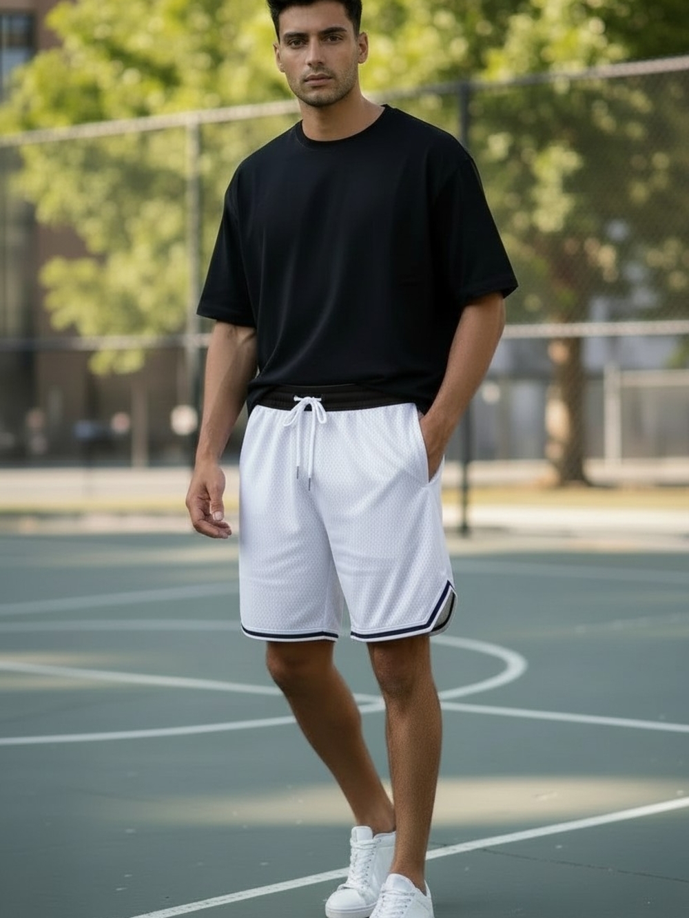 "Gym to Streets" Shorts - WHITE